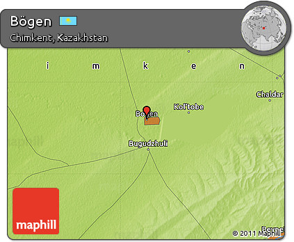 Physical Map of Bögen