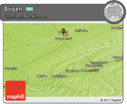 Physical Panoramic Map of Bögen