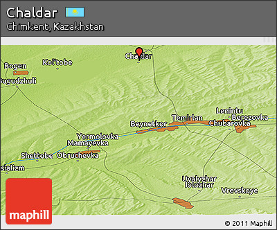 Physical Panoramic Map of Chaldar