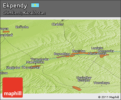 Physical Panoramic Map of Ekpendy
