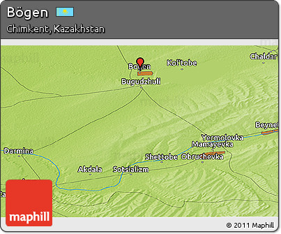 Physical Panoramic Map of Bögen