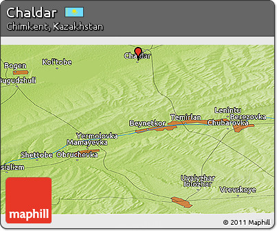 Physical Panoramic Map of Chaldar