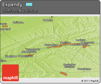 Physical Panoramic Map of Ekpendy