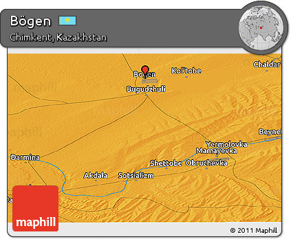 Political Panoramic Map of Bögen