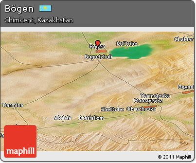 Satellite Panoramic Map of Bögen