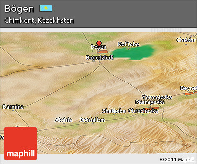 Satellite Panoramic Map of Bögen