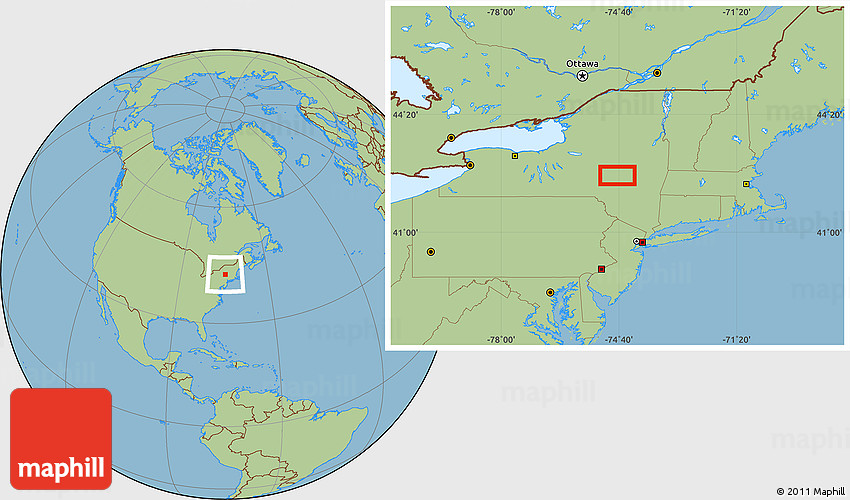 Savanna Style Location Map of Oneonta