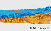 Political Panoramic Map of the area around 42° 35' 40" N, 75° 43' 29" E