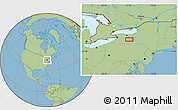 Savanna Style Location Map of the area around 42° 35' 40" N, 77° 16' 30" W