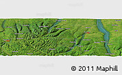 Satellite Panoramic Map of the area around 42° 35' 40" N, 77° 16' 30" W