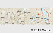 Shaded Relief Panoramic Map of the area around 42° 35' 40" N, 77° 16' 30" W