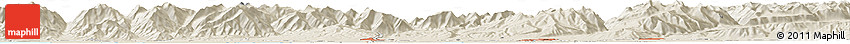 Shaded Relief Horizon Map of Aktobe