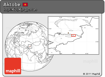 Blank Location Map of Aktobe