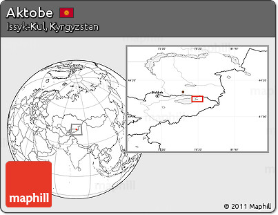 Blank Location Map of Aktobe