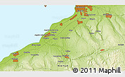 Physical 3D Map of the area around 42° 35' 40" N, 78° 58' 29" W