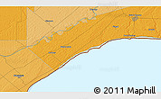 Political 3D Map of the area around 42° 35' 40" N, 81° 31' 30" W