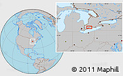 Gray Location Map of the area around 42° 35' 40" N, 81° 31' 30" W