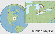 Savanna Style Location Map of the area around 42° 35' 40" N, 81° 31' 30" W