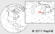 Blank Location Map of the area around 42° 35' 40" N, 84° 4' 29" W