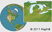 Satellite Location Map of the area around 42° 35' 40" N, 84° 4' 29" W