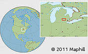 Savanna Style Location Map of the area around 42° 35' 40" N, 84° 4' 29" W