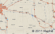 Shaded Relief Map of the area around 42° 35' 40" N, 84° 4' 29" W