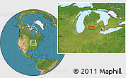 Satellite Location Map of Holt