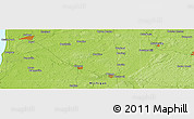 Physical Panoramic Map of the area around 42° 35' 40" N, 85° 46' 30" W