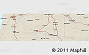 Shaded Relief Panoramic Map of the area around 42° 35' 40" N, 85° 46' 30" W