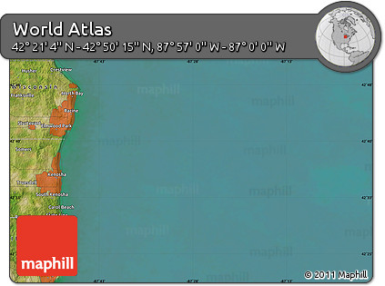 Satellite Map of the Area around 42° 35' 40" N, 87° 28' 29" W