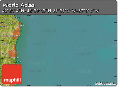 Satellite Map of the Area around 42° 35' 40" N, 87° 28' 29" W