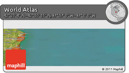 Satellite Panoramic Map of the Area around 42° 35' 40" N, 87° 28' 29" W