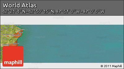 Satellite Panoramic Map of the Area around 42° 35' 40" N, 87° 28' 29" W