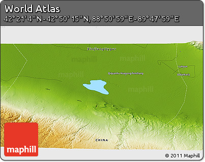 Physical 3D Map of the Area around 42° 35' 40" N, 89° 19' 29" E