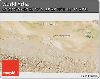 Satellite 3D Map of the Area around 42° 35' 40" N, 89° 19' 29" E
