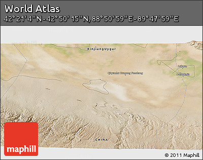 Satellite 3D Map of the Area around 42° 35' 40" N, 89° 19' 29" E