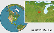 Satellite Location Map of Belmont
