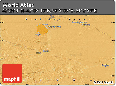 Political Map of the Area around 42° 35' 40" N, 93° 34' 29" E