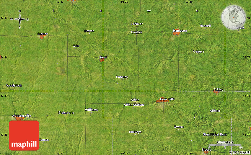 Satellite Map of Blairsburg
