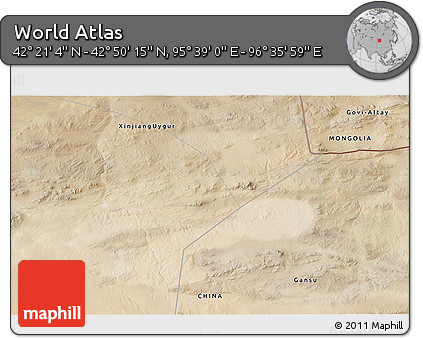Satellite 3D Map of the Area around 42° 35' 40" N, 96° 7' 30" E