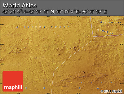Physical Map of the Area around 42° 35' 40" N, 96° 7' 30" E