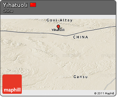 Shaded Relief Panoramic Map of Yihatuoli