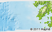 Physical 3D Map of the area around 42° 35' 40" N, 9° 16' 30" W