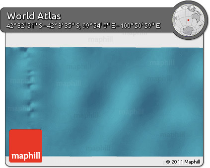 Satellite 3D Map of the Area around 42° 18' 13" S, 100° 22' 30" E