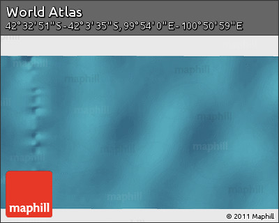 Satellite 3D Map of the Area around 42° 18' 13" S, 100° 22' 30" E