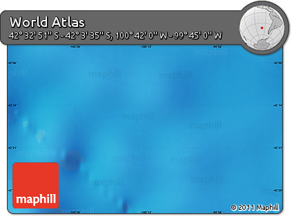 Physical Map of the Area around 42° 18' 13" S, 100° 13' 29" W