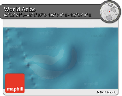 Satellite 3D Map of the Area around 42° 18' 13" S, 105° 28' 29" E