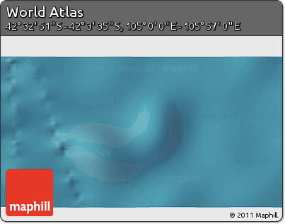 Satellite 3D Map of the Area around 42° 18' 13" S, 105° 28' 29" E