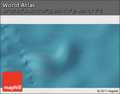 Satellite 3D Map of the Area around 42° 18' 13" S, 105° 28' 29" E