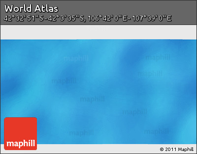 Physical 3D Map of the Area around 42° 18' 13" S, 107° 10' 30" E